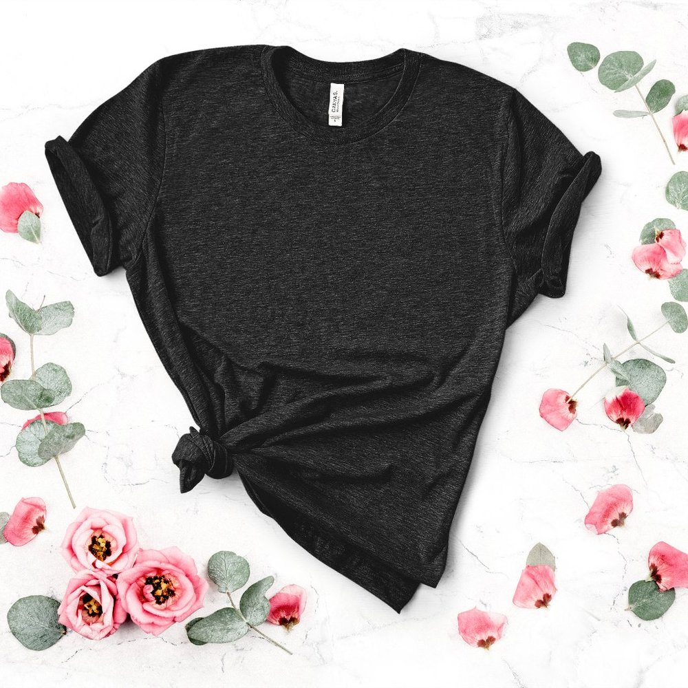 **BRAND NEW ** Black Heather Blank Bella Canvas Unisex Tshirt Wholesale